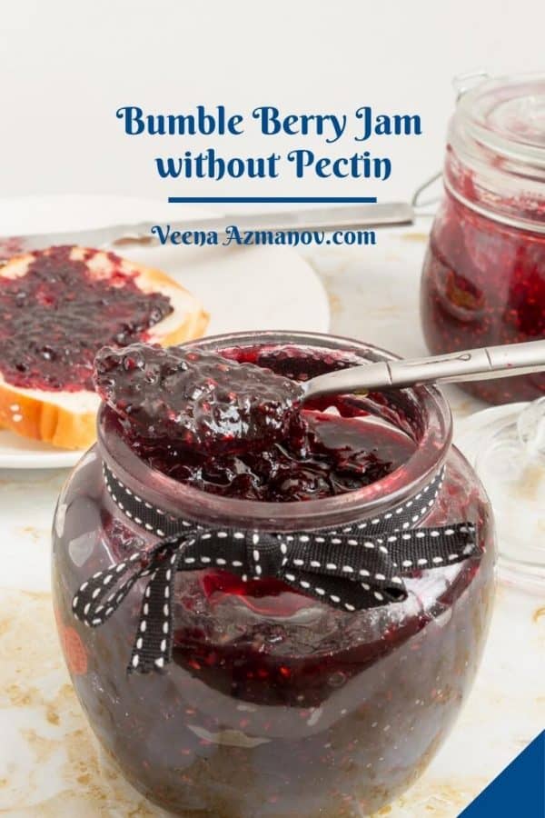 Pinterest image for bumble berry jam.