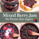 Pinterest image for Mixed Berry Bumbleberry Jam Recipe.