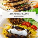 Pinterest image for kabobs Moroccan recipe.