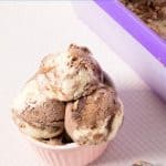 Pinterest image for tiramisu ice cream.