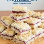 Pinterest image cherry bars.