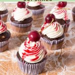 Pinterest image for Chocolate Cherry Cupcakes.