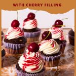 Pinterest image for Chocolate Cherry Cupcakes.