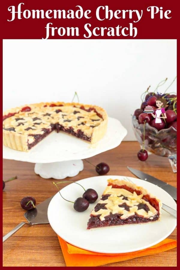 A freshly baked slice of Homemade Pie with Fruit Filling - Homemade Cherry Pie