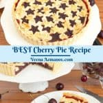 Pinterest image for pie with cherry filling.