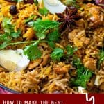 Pinterest image for One Pot Biryani with Chicken.