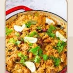 Pinterest image for One Pot Biryani with Chicken.