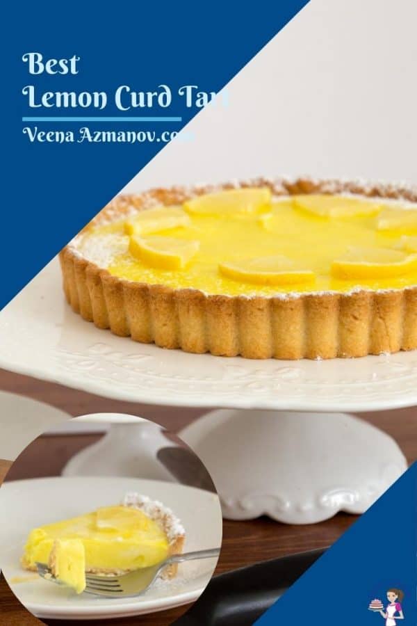 Pinterest image for lemon tart