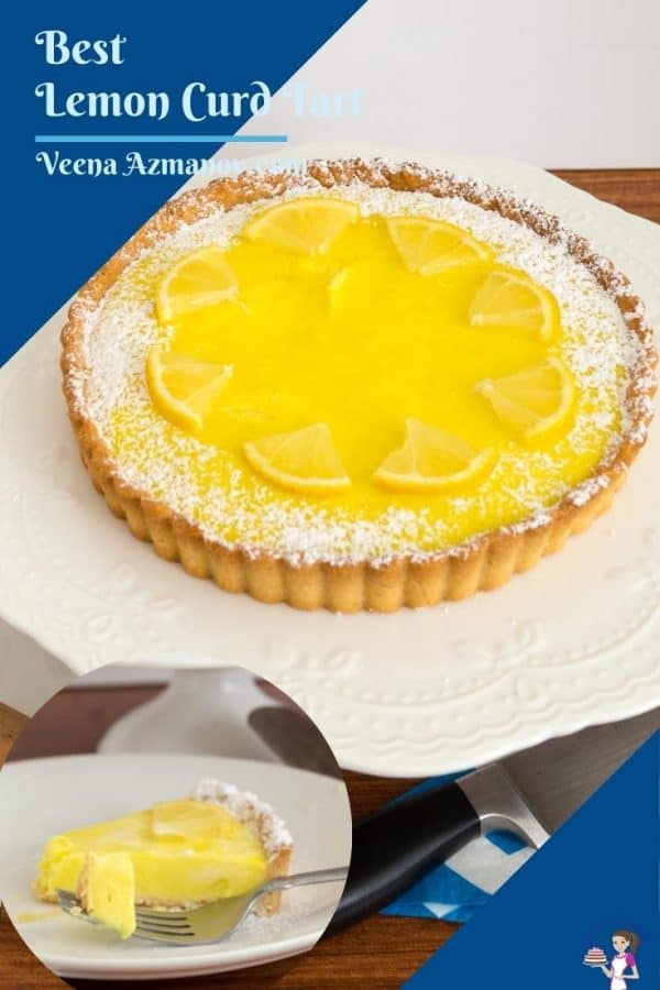 Pinterest image for lemon tart