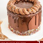 Pinterest image for birthday cake.