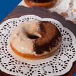 Donut on a white doilly