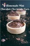 A mini chocolate tart on a table.