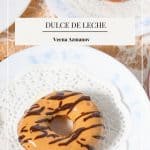 Pinterest image for dulce de leche donuts.