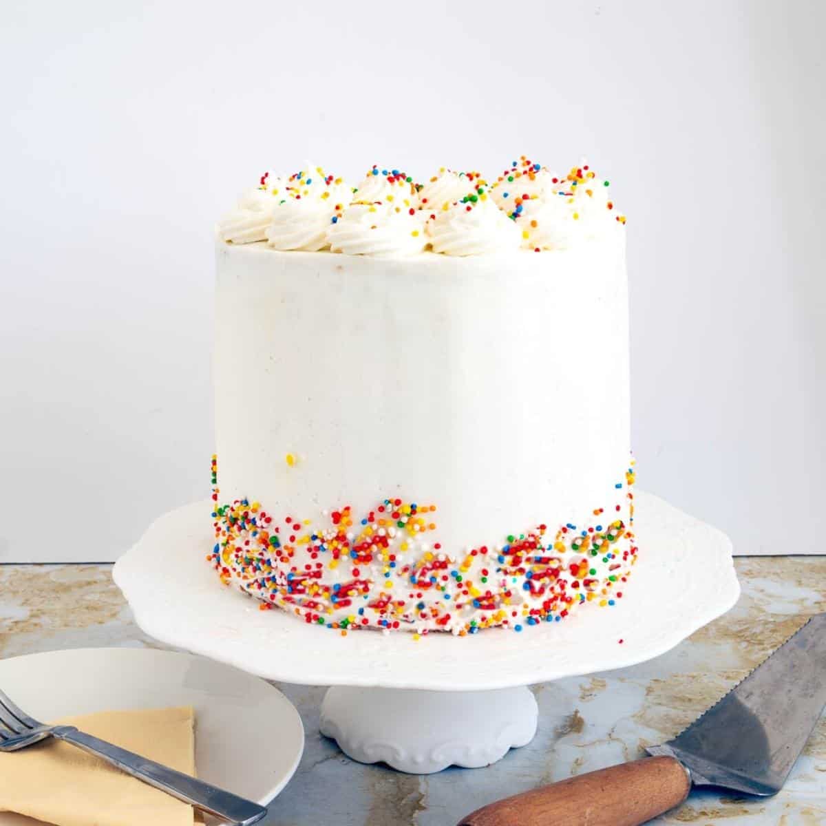 Easiest Vanilla Birthday Cake