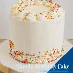 Pinterest image for vanilla cake