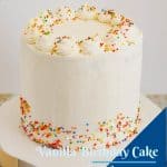 Pinterest image for vanilla cake