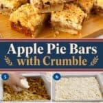 Pinterest image for Apple Bars with Pie Filling and Crumble Top.