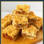 Pinterest image for Apple Bars with Pie Filling and Crumble Top.