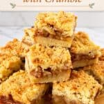 Pinterest image for Apple Bars with Pie Filling and Crumble Top.