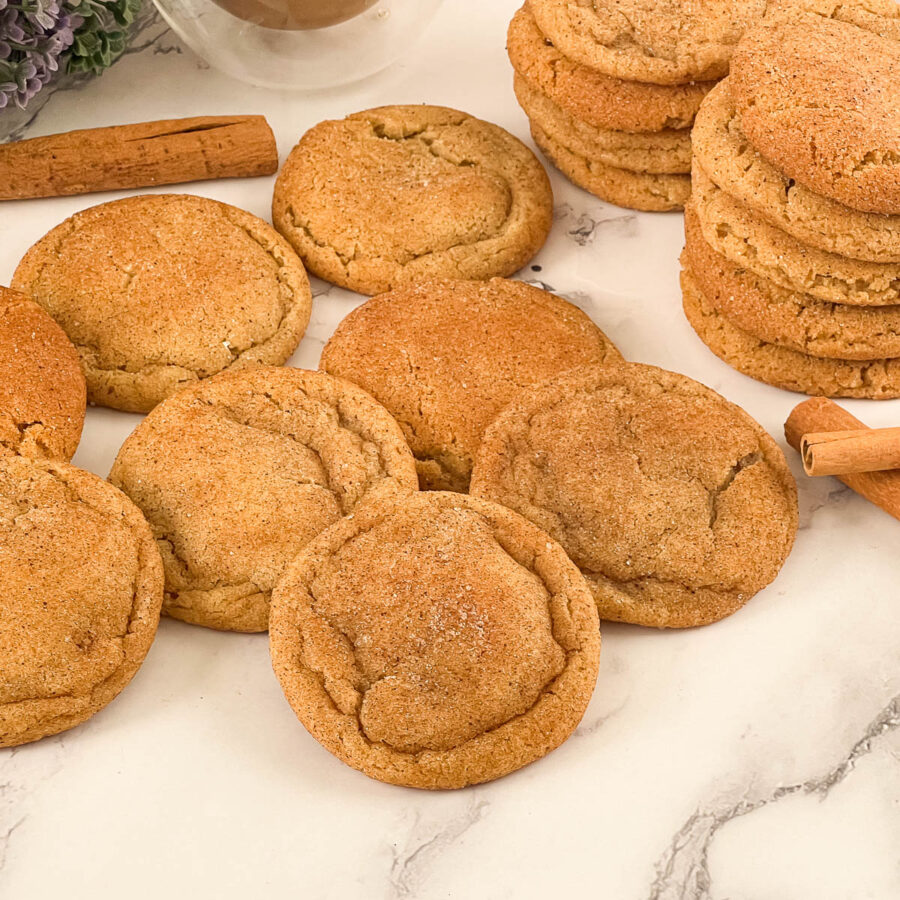 Fresh-baked cookies on the table.