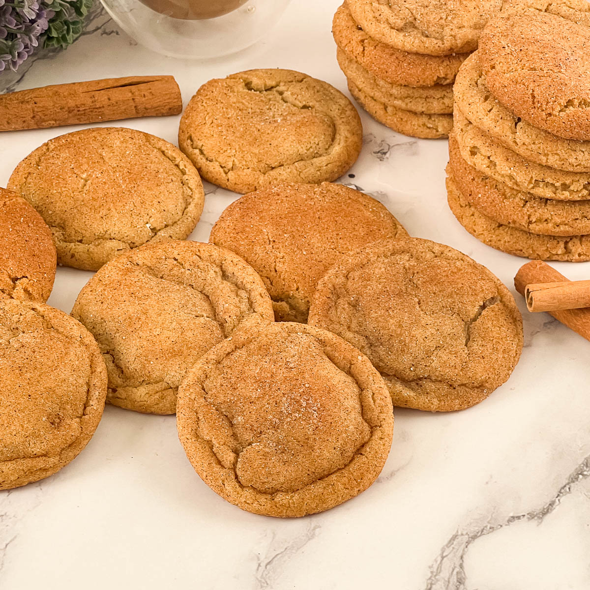 Fresh-baked cookies on the table.