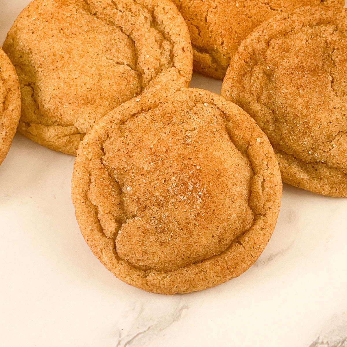 Easy cinnamon sugar cookies on the table.