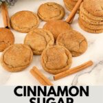 Pinterest image for Cinnamon Sugar Cookies.