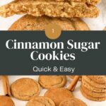 Pinterest image for Cinnamon Sugar Cookies.