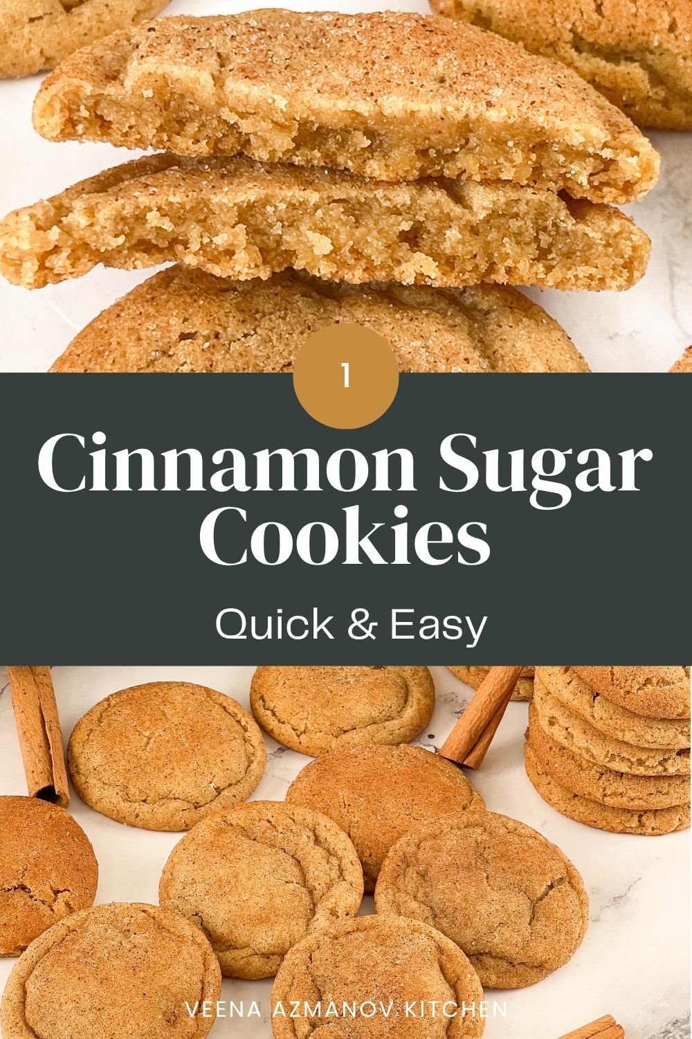 Pinterest image for Cinnamon Sugar Cookies.