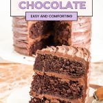 Pinterest image for Death by Chocolate Cake.