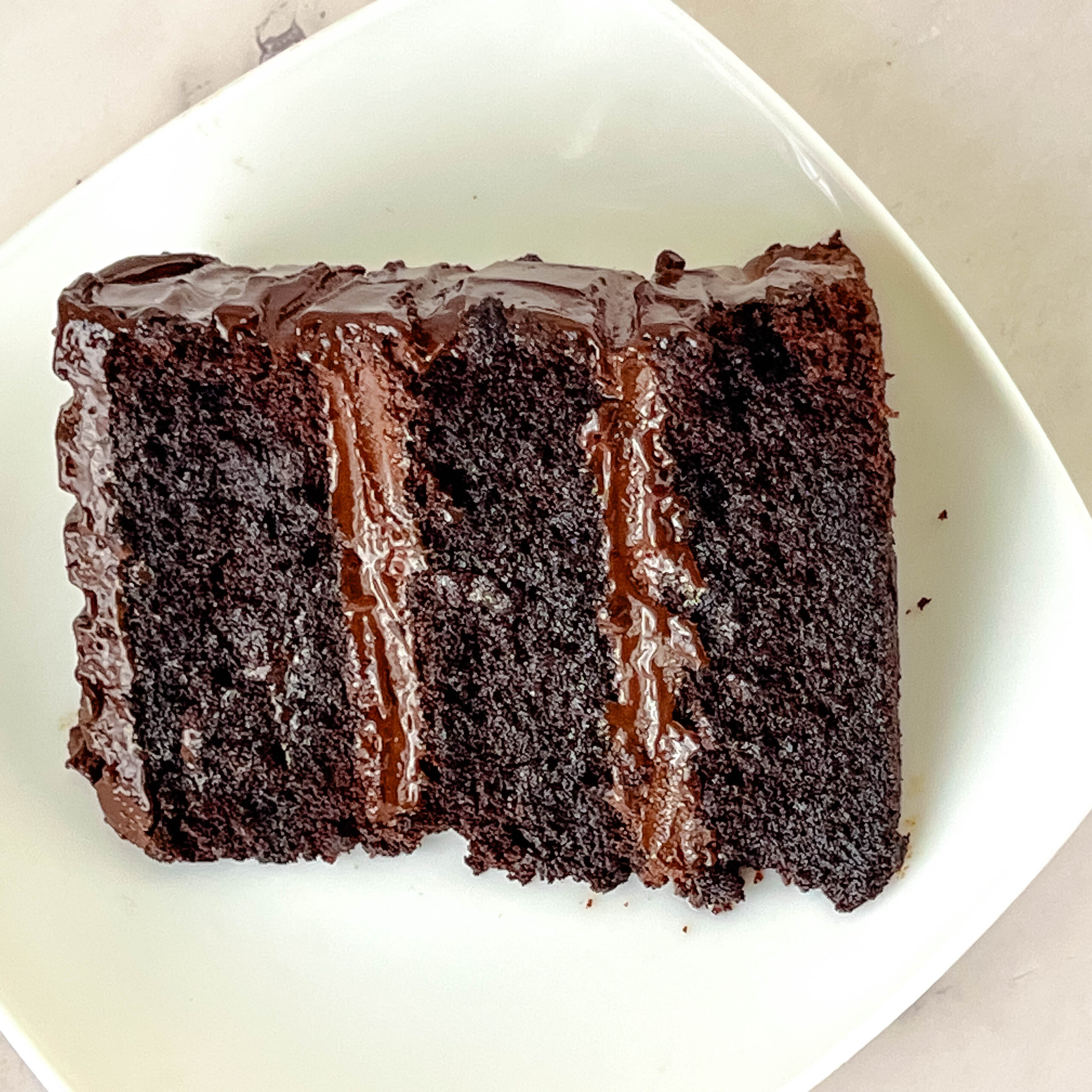 A slice of death by chocolate cake.