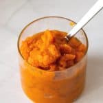 Roasted and pureed pumpkin in a jar.