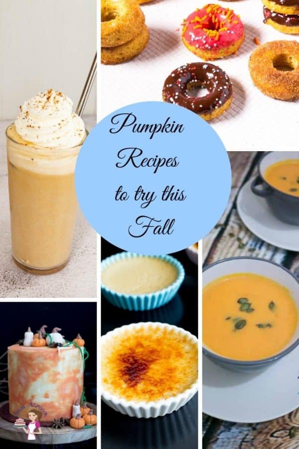 A collage of pumpkin recipes.