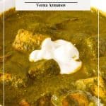 Pinterest image for spinach tofu curry.
