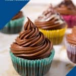 Pinterest image for chocolate cupcakes