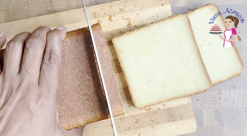 A slice of Pullman sandwich bread pan.