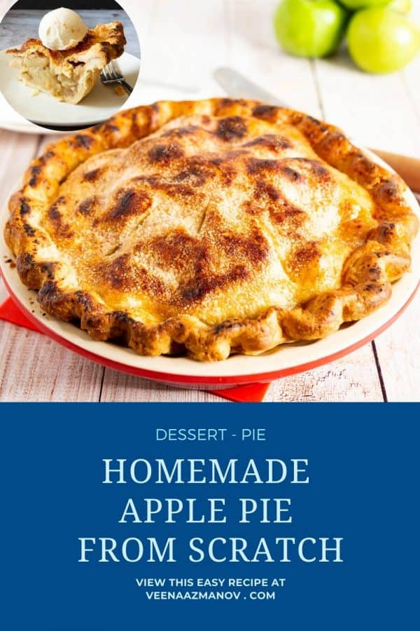 Pinterest image for apple pie.