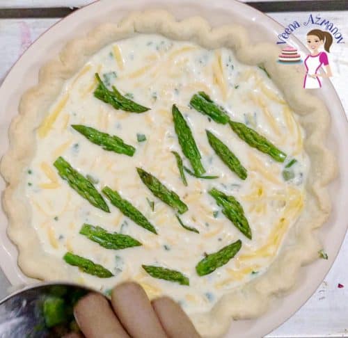A step by step guide to the best quiche with asparagus and leek