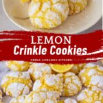 Pinterest image for Lemon Crinkle Cookies Recipe.