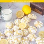 Pinterest image for Lemon Crinkle Cookies Recipe.