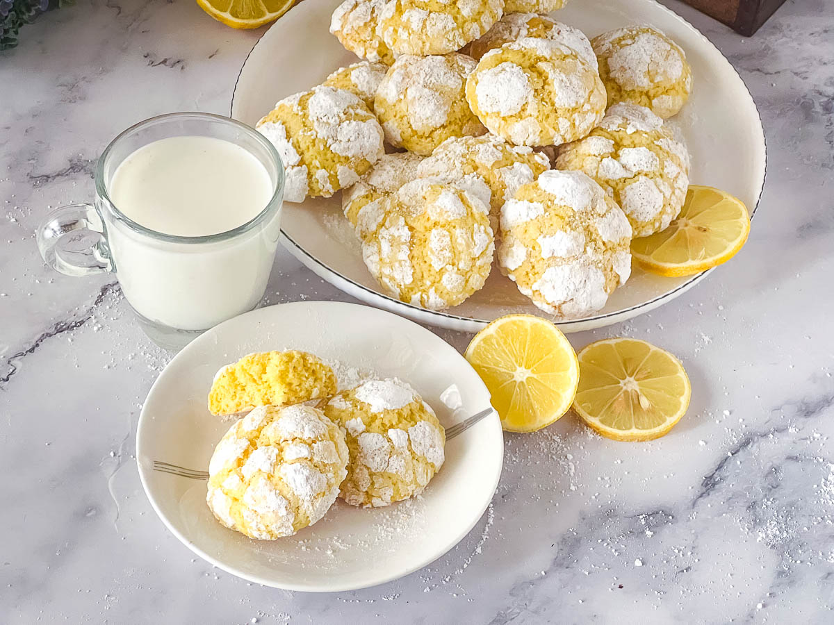 Lemon cookies on the table.