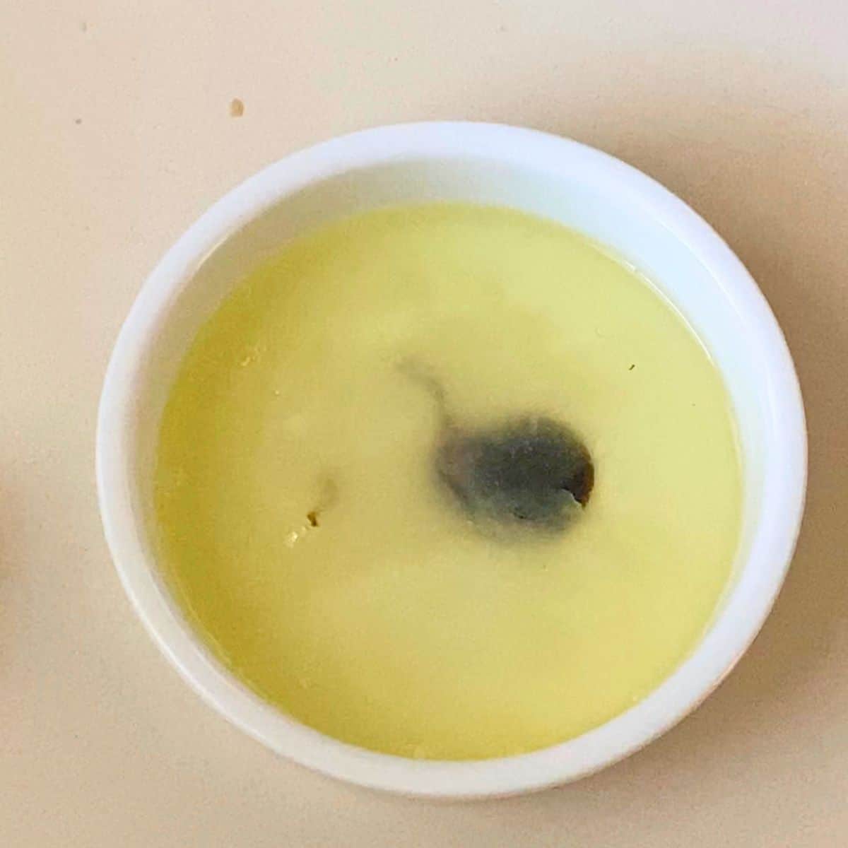 Combine egg white with wet ingredients.