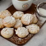 Almond cookies on the table.