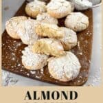 Pinterest image for Almond Sugar Cookies.