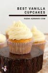 Make light and airy vanilla cupcakes with this cupcake recipe in vanilla flavor.