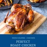 Pinterest image for whole roasting chicken.