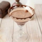 Martini glass with chocolate martini