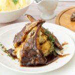 Pinterest image for Balsamic Sauce with Lamb Chops