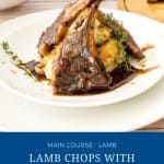Pinterest image for chops with balsamic.
