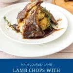 Pinterest image for chops with balsamic.